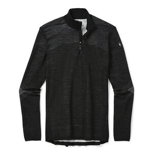Smartwool Intraknit Merino 200 1/4-Zip Top Men's Size Large In Black/White NWT